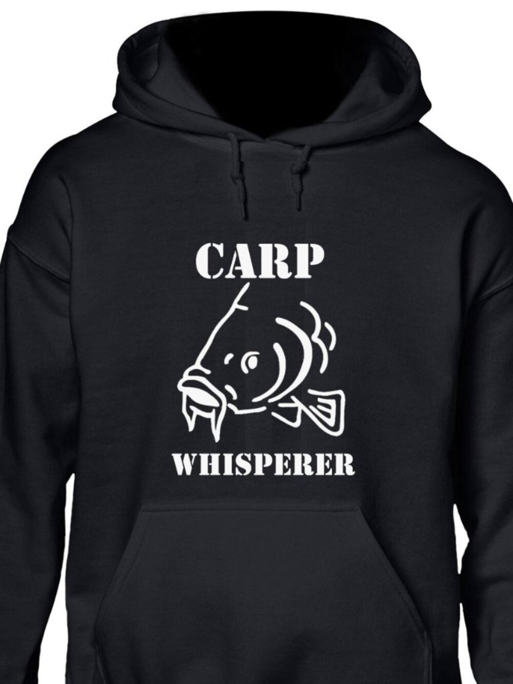 New Carp Whisperer Black Hoodie Fleece Sweatshirt